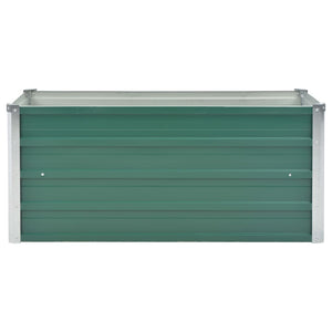 vidaXL Garden Raised Bed Galvanised Steel 100x40x45 cm Green