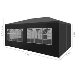 vidaXL Party Tent 3x6 m Anthracite