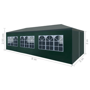 vidaXL Party Tent 3x9 m Green