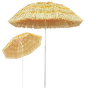 vidaXL Beach Umbrella Natural 180 cm Hawaii Style