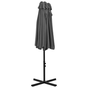 vidaXL Outdoor Parasol with Aluminium Pole 460x270 cm Anthracite