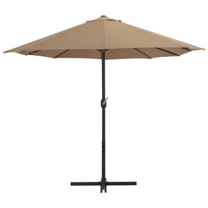 vidaXL Outdoor Parasol with Aluminium Pole 460x270 cm Taupe