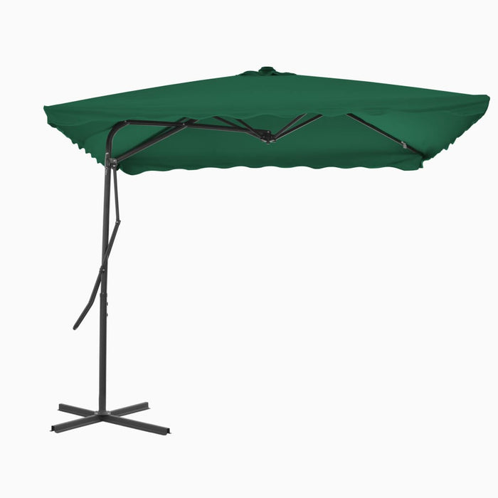 vidaXL Outdoor Parasol with Steel Pole 250x250 cm Green