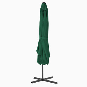 vidaXL Outdoor Parasol with Steel Pole 250x250 cm Green