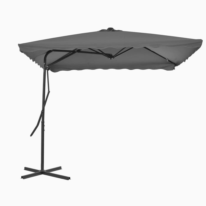 vidaXL Garden Parasol with Steel Pole 250x250 cm Anthracite