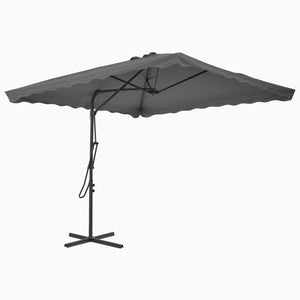 vidaXL Garden Parasol with Steel Pole 250x250 cm Anthracite