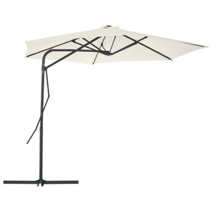 vidaXL Outdoor Parasol with Steel Pole 300 cm Sand