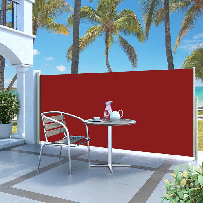 vidaXL Retractable Side Awning 140 x 300 cm Red