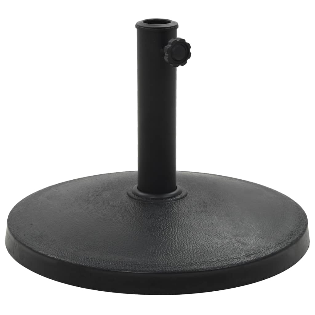 vidaXL Parasol Base Round Polyresin 10 kg Black