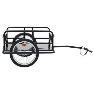 vidaXL Bike Trailer 130x73x48.5 cm Steel Black