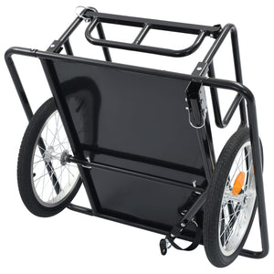 vidaXL Bike Trailer 130x73x48.5 cm Steel Black