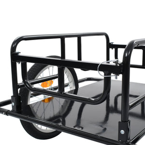 vidaXL Bike Trailer 130x73x48.5 cm Steel Black