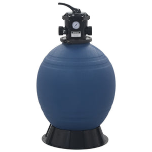 vidaXL Pool Sand Filter with 6 Position Valve Blue 560 mm