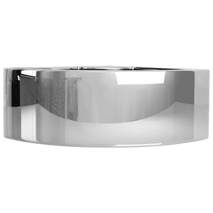 vidaXL Wash Basin with Overflow 45x32x12.5 cm Ceramic Silver