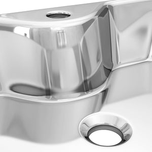 vidaXL Wash Basin with Faucet Hole 48x37x13.5 cm Ceramic Silver