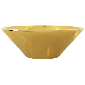 vidaXL Wash Basin 42x14 cm Ceramic Gold