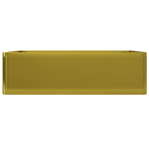 vidaXL Wash Basin 41x30x12 cm Ceramic Gold