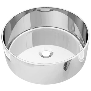 vidaXL Wash Basin 40x15 cm Ceramic Silver