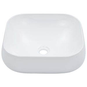 vidaXL Wash Basin 44.5x39.5x14.5 cm Ceramic White