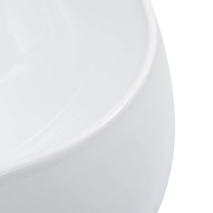 vidaXL Wash Basin 44.5x39.5x14.5 cm Ceramic White