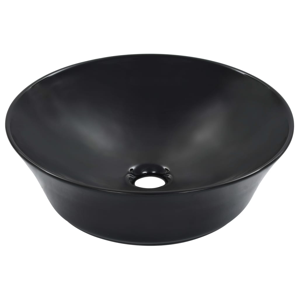 vidaXL Wash Basin 41x12.5 cm Ceramic Black