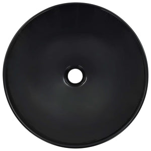 vidaXL Wash Basin 41x12.5 cm Ceramic Black