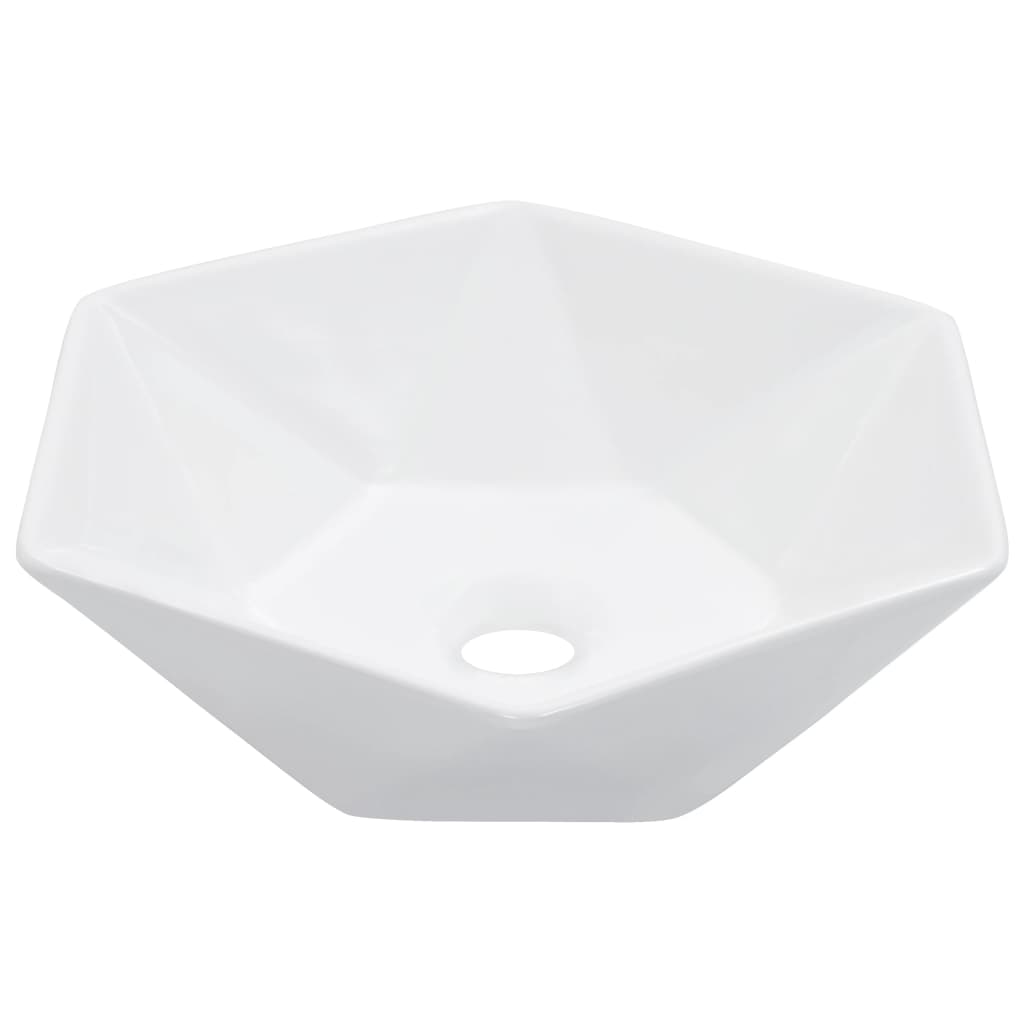 vidaXL Wash Basin 41x36.5x12 cm Ceramic White