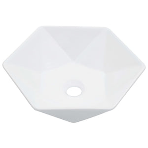 vidaXL Wash Basin 41x36.5x12 cm Ceramic White