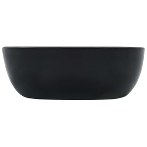 vidaXL Wash Basin 42.5x42.5x14.5 cm Ceramic Black