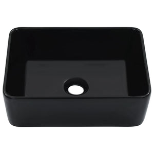 vidaXL Wash Basin 40x30x13 cm Ceramic Black