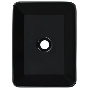 vidaXL Wash Basin 40x30x13 cm Ceramic Black