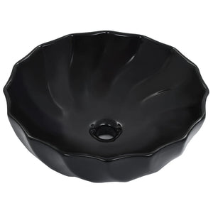 vidaXL Wash Basin 46x17 cm Ceramic Black