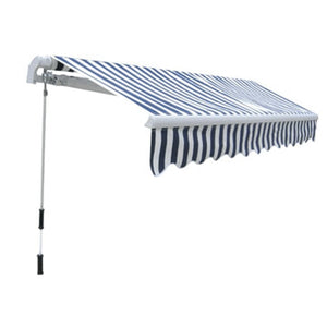 vidaXL Folding Awning Manual Operated 300 cm Blue/White