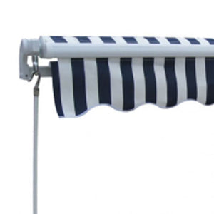 vidaXL Folding Awning Manual Operated 300 cm Blue/White