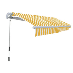 vidaXL Folding Awning Manual Operated 300 cm Yellow/White