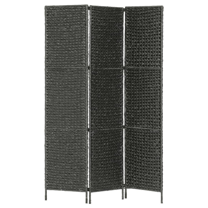 vidaXL 3-Panel Room Divider Black 116x160 cm Water Hyacinth