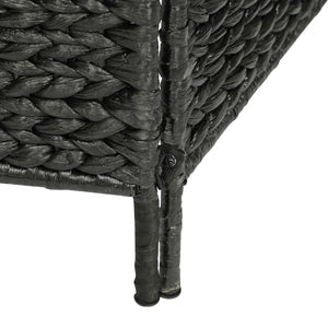 vidaXL 3-Panel Room Divider Black 116x160 cm Water Hyacinth