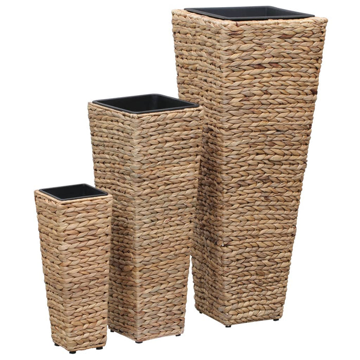 vidaXL Raised Beds 3 pcs Water Hyacinth Brown