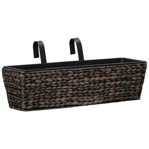 vidaXL Planters 2 pcs Water Hyacinth Brown