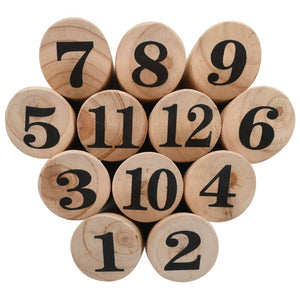 vidaXL Number Kubb Game Set Wood