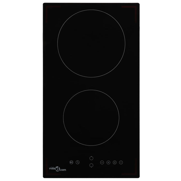 vidaXL Ceramic Hob with 2 Burners Touch Control 3000 W