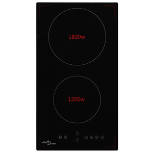 vidaXL Ceramic Hob with 2 Burners Touch Control 3000 W