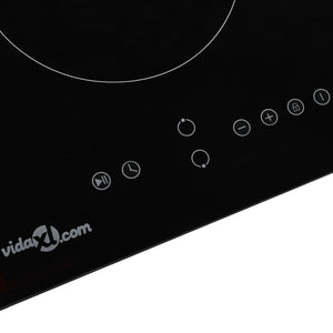 vidaXL Ceramic Hob with 2 Burners Touch Control 3000 W