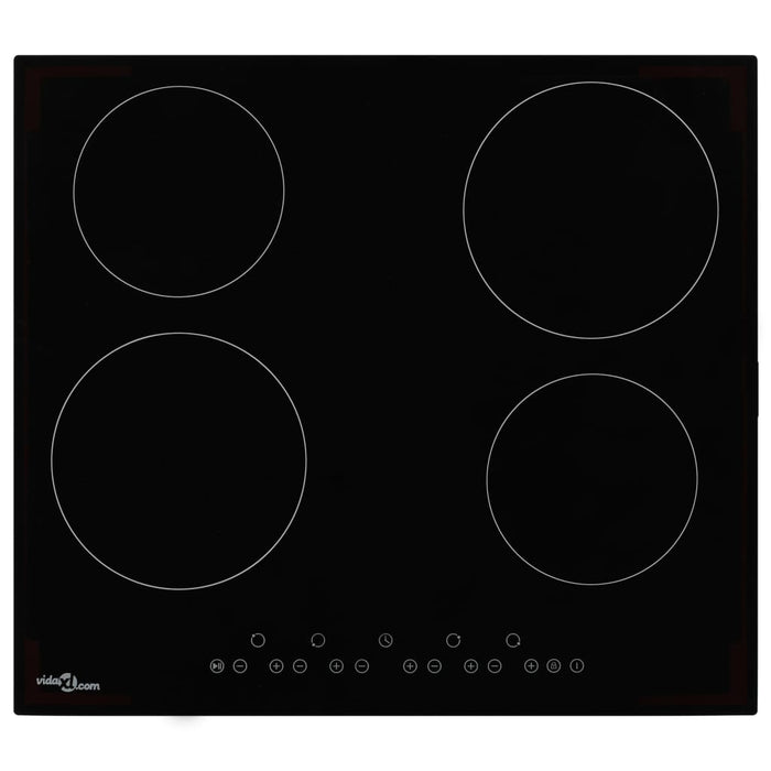 vidaXL Ceramic Hob with 4 Burners Touch Control 6000 W