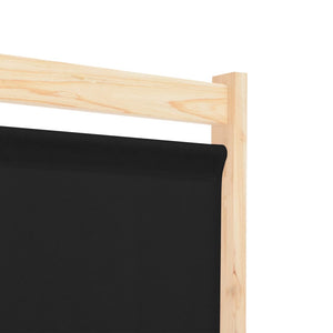 vidaXL 4-Panel Room Divider Black 160x170x4 cm Fabric