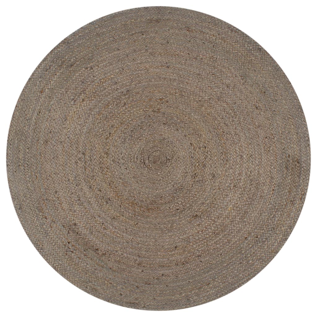 vidaXL Handmade Rug Jute Round 150 cm Grey