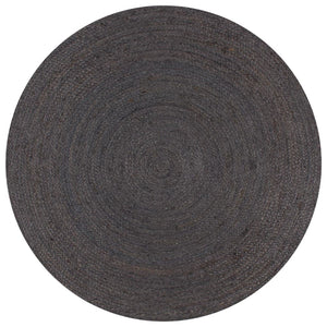 vidaXL Handmade Rug Jute Round 150 cm Dark Grey