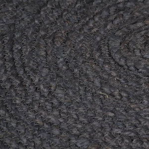 vidaXL Handmade Rug Jute Round 150 cm Dark Grey