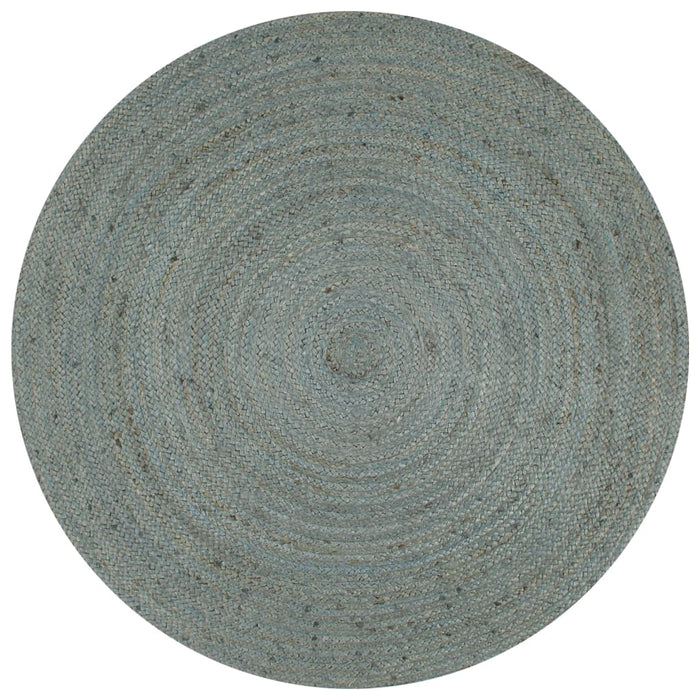 vidaXL Handmade Rug Jute Round 150 cm Olive Green