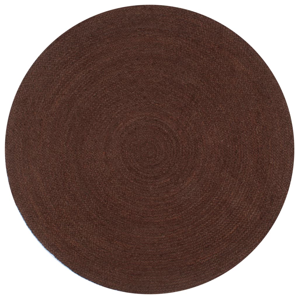 vidaXL Handmade Rug Jute Round 90 cm Brown